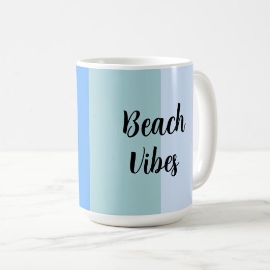 Mug Vibes De Plage, Bleues (Devant droit)