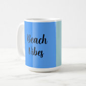 Mug Vibes De Plage, Bleues (Devant gauche)