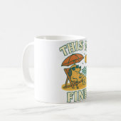 Mug Vibes de plage de Chien Chill (Devant gauche)