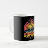 Mug Vibes de plage tropicale - vacances de vacances d' (Devant gauche)