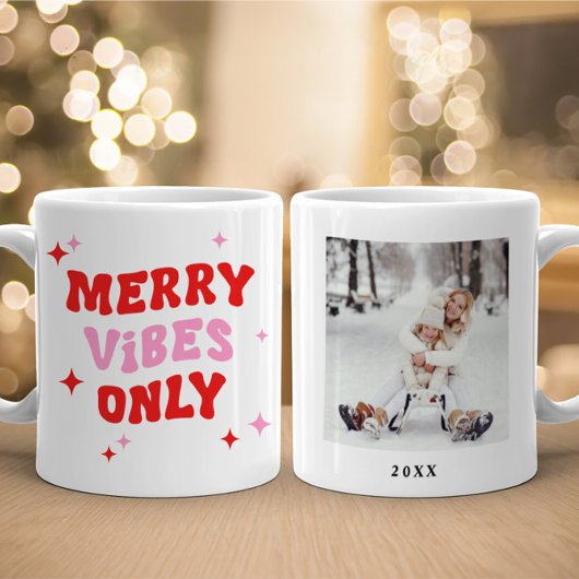 Mug Vibes de plaisance uniquement | Photo de Noël mode