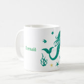 Mug Vibes de sirène Turquoise (Devant gauche)