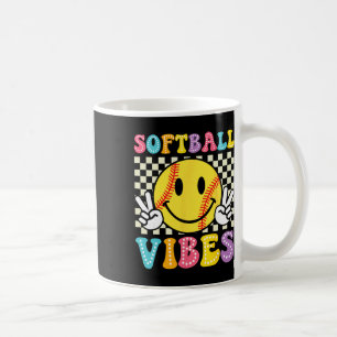 Mug Vibes de softball Rétro Groovy journée de match Fi