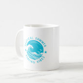 Mug Vibes de surf d'été tropicales (Devant gauche)