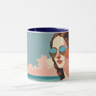 Mug Vibes de vacances avec Mona Lisa