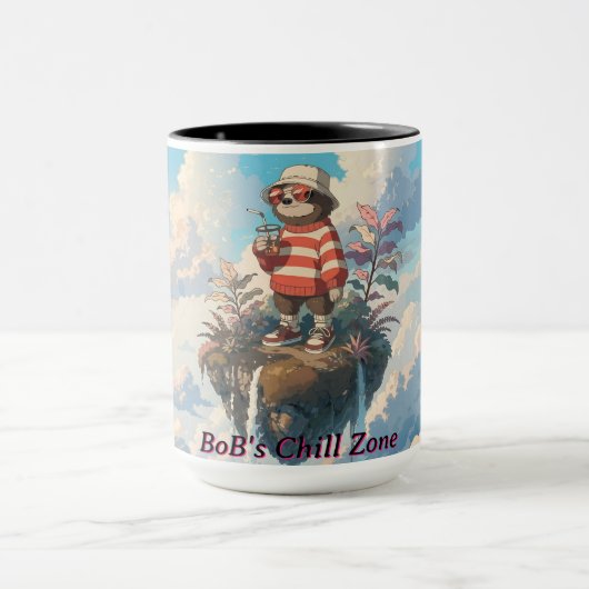 Mug Vibes de vacances tropicales rétro Chill Sloth (Centre)