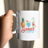 Mug Vibes d'été amusantes Aquarelle colorée Cocktails