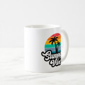 Mug Vibes d'été avec design de palmiers (Devant droit)