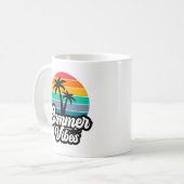 Mug Vibes d'été avec design de palmiers (Devant gauche)