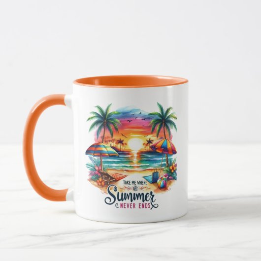 Mug Vibes d'été Brushstroke Beach Sunset-34626 (Gauche)