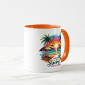 Mug Vibes d'été Brushstroke Beach Sunset-34626 (Devant droit)