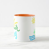Mug Vibes d'été - Conception de texte tropicale (Centre)