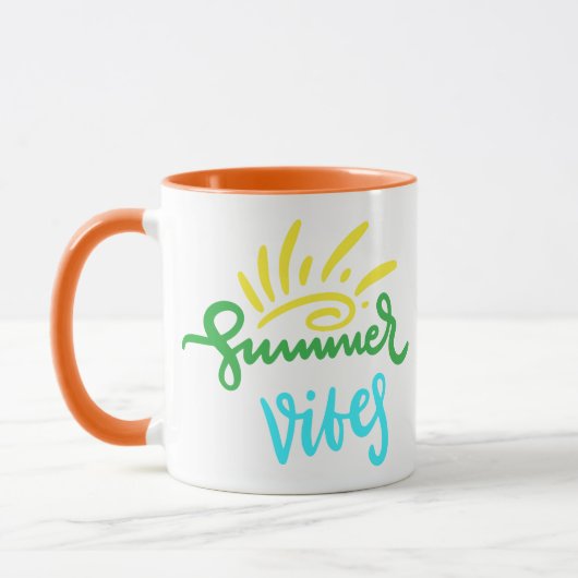Mug Vibes d'été - Conception de texte tropicale (Gauche)