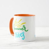 Mug Vibes d'été - Conception de texte tropicale (Devant gauche)