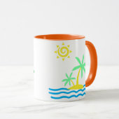 Mug Vibes d'été - Conception de texte tropicale (Devant droit)