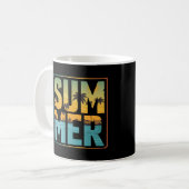 Mug Vibes d'été cool Palm Trees & Eau (Devant gauche)