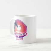 Mug Vibes d'été du coucher de soleil tropical (Devant gauche)