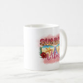 Mug Vibes d'été | Épée | Plage côtière (Devant droit)