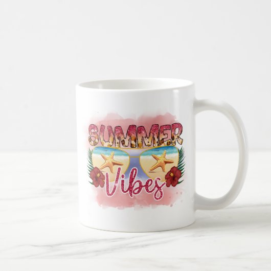 Mug Vibes d'été | Épée | Plage côtière (Droite)