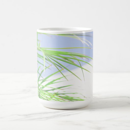 Mug Vibes d'été Palm Tree Feuilles Pale Green Pastel (Centre)