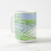 Mug Vibes d'été Palm Tree Feuilles Pale Green Pastel (Devant gauche)