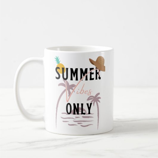 Mug Vibes d'été seulement Plage (Gauche)