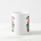 Mug Vibes d'été Skeleton Surfer Sunset Beach Design (Centre)