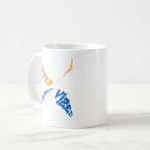 Mug Vibes d'été : Soleil, Amusement & Bons Temps (Devant gauche)