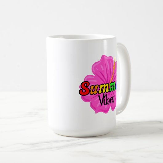 Mug Vibes d'été tropicales arc-en-ciel | Fierté LGBTQ  (Devant droit)