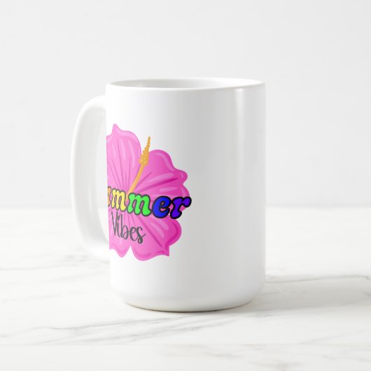 Mug Vibes d'été tropicales arc-en-ciel | Fierté LGBTQ  (Devant gauche)