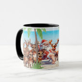 Mug Vibes D'Été Tropicales Noël En Juillet Fête (Devant gauche)