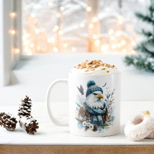 Mug Vibes d'hiver Aigle à chaume aquarelle -
