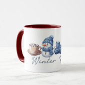 Mug Vibes d'hiver Friendly Snowman (Devant gauche)