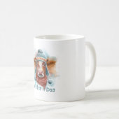 Mug Vibes D'Hiver Vache Dans Un Toboggan (Devant droit)