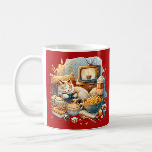 Mug Vibes douillettes uniquement : Chat, Livre, Mac &