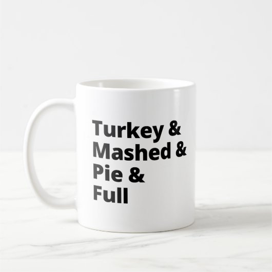 Mug Vibes du dîner Thanksgiving (Gauche)