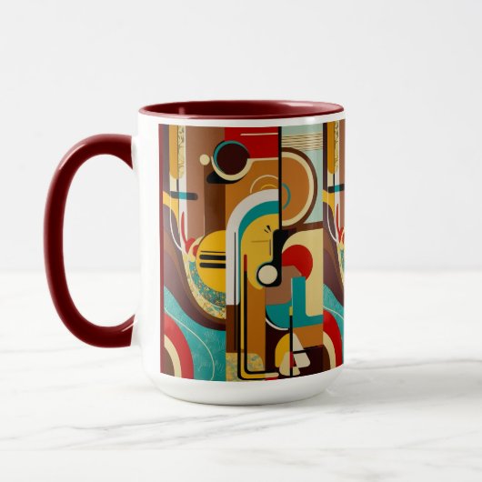 Mug Vibes du milieu du siècle | Conception jaune et Br (Gauche)