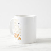 Mug Vibes éffrayantes Retro Ghost Coquette Bow Hallowe (Devant gauche)