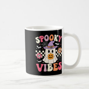 Mug Vibes Éffrayantes super Retro Ghost Holding Citrou