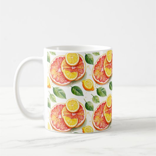 Mug Vibes estivales de pamplemousse et citrons (Gauche)