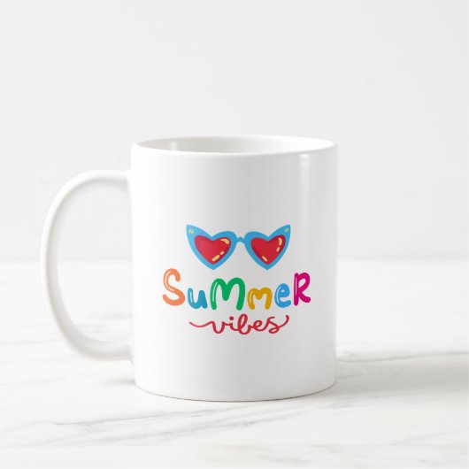 Mug Vibes Et Lunettes De Soleil Été (Gauche)