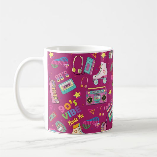 Mug Vibes Hip hop des années 90 Retro m'a rendu Motif (Gauche)