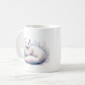 Mug Vibes hiver Aquarelle Ermine - (Devant gauche)