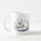 Mug Vibes hiver Aquarelle Ermine - (Gauche)