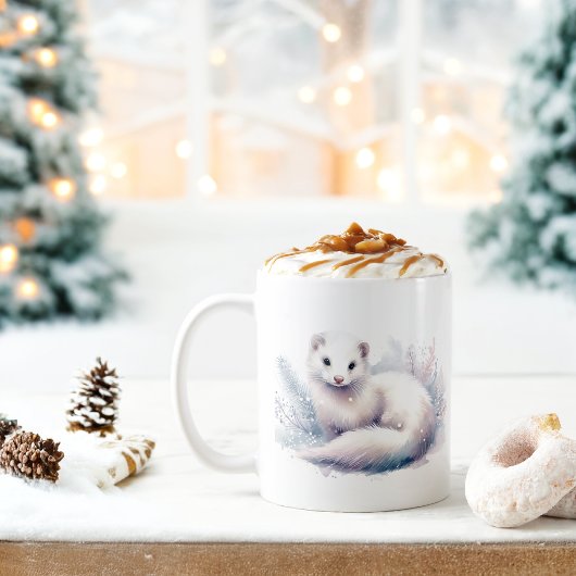 Mug Vibes hiver Aquarelle Ermine -