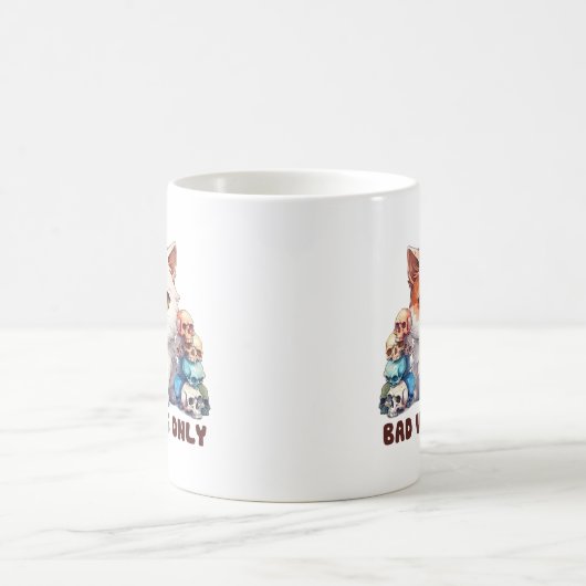 Mug Vibes incorrectes uniquement - Fierce Chat & Skuls (Centre)