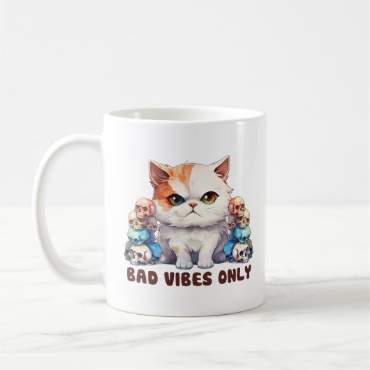 Mug Vibes incorrectes uniquement - Fierce Chat & Skuls (Gauche)