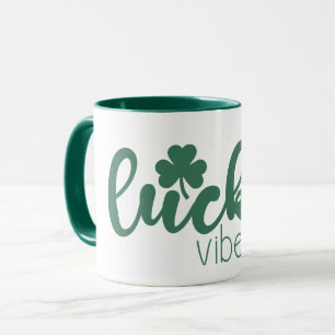 Mug Vibes Lucky de la Saint Patrick avec trèfle vert