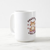 Mug Vibes Pawsitive Uniquement Joli Yoga Design de cha (Devant gauche)