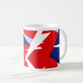 Mug Vibes positives Bleu rouge blanc (Devant droit)